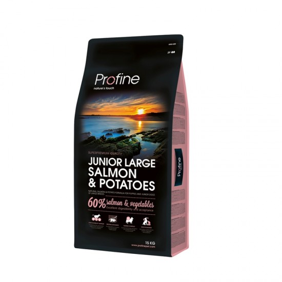 Profine Dog Junior Large Salmon & Potatoes 15kg (12kg+3kg Δώρο) PROFINE ΣΚΥΛΟΥ