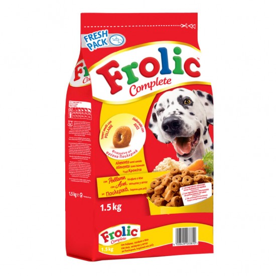 Ημίυγρη Τροφή Σκύλου Frolic Πουλερικά 1.5kg Ξηρά Τροφή