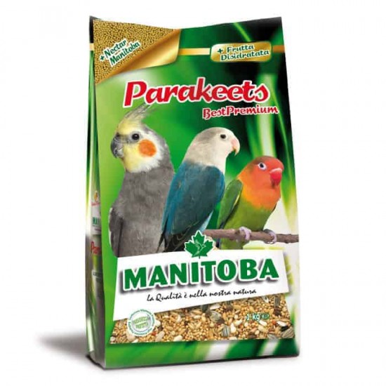 Τροφή Πτηνών Manitoba Parakeets Best Premium 1kg Τροφές για Παπαγαλοειδή