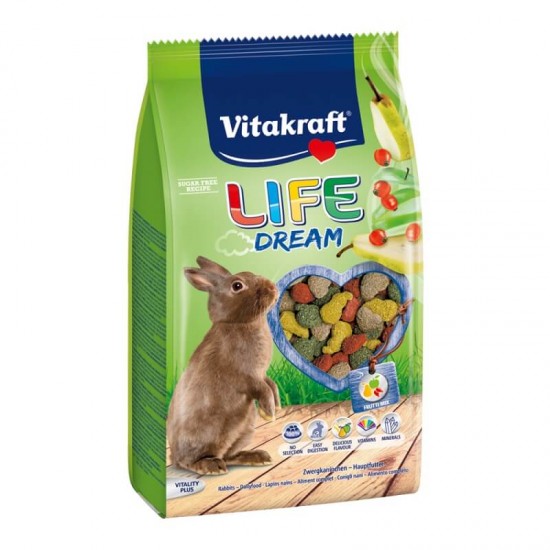 Τροφή Τρωκτικών Vitakraft Life Dream Rabbit 600gr Τροφές Κουνελιών