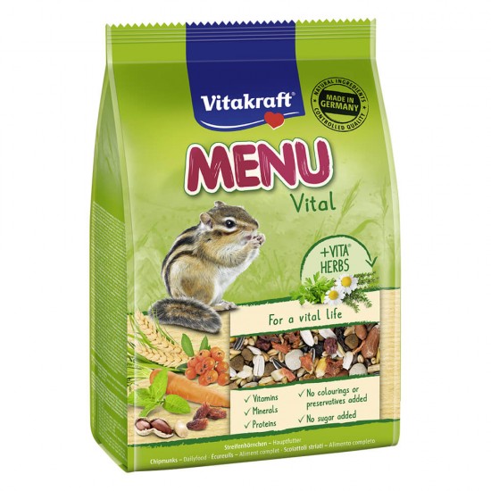 Τροφή Τρωκτικών Vitakraft Menu Vital Σκιουράκια 600gr Τροφές για Σκίουρους