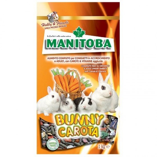 Τροφή Τρωκτικών Manitoba Bunny Carota 1kg Τροφές Κουνελιών