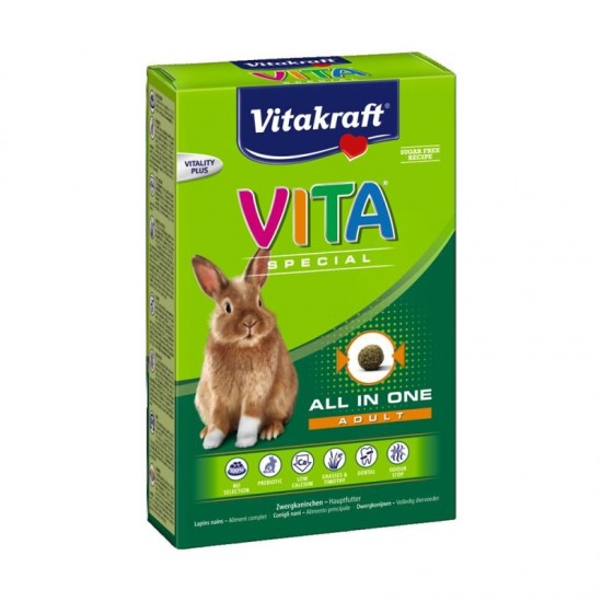 Τροφή Τρωκτικών Vitakraft Vita Special Adult 600gr Τροφές Κουνελιών