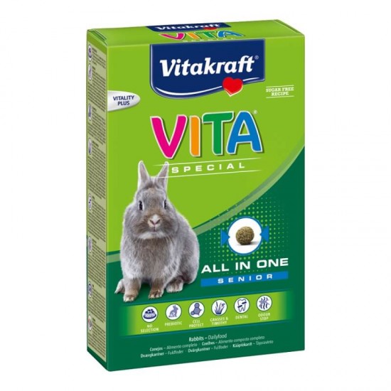 Τροφή Τρωκτικών Vitakraft Vita Special Senior 600gr Τροφές Κουνελιών