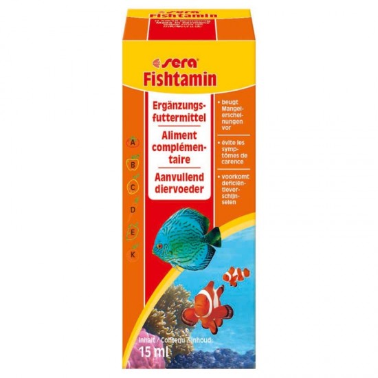 Συμπλήρωμα Διατροφής Ψαριών Sera Fishtamin 15ml 
