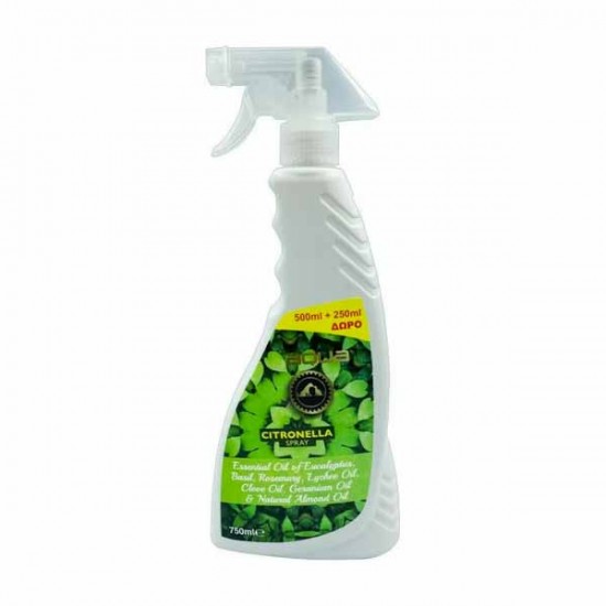 Εξωπαρασιτικό Spray Aqua Citronella 500ml + 250ml Δώρο Αντιπαρασιτικά Spray