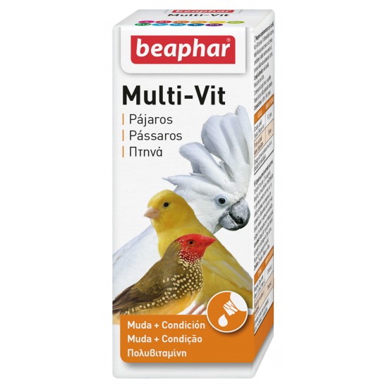 Συμπλήρωμα Διατροφής Πτηνών Beaphar Multi-Vit 20ml Συμπληρώματα Διατροφής