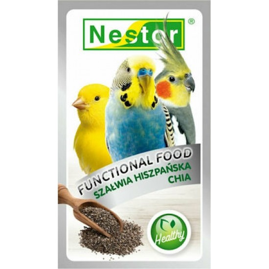 Συμπλήρωμα Διατροφής Πτηνών Nestor Σπόροι Chia 20gr Συμπληρώματα Διατροφής