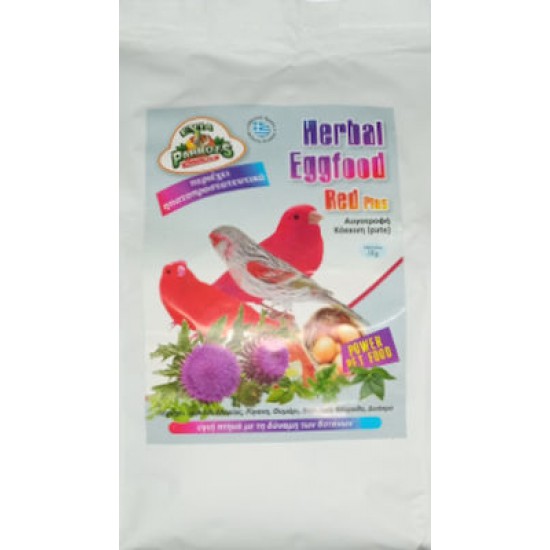 Evia Parrots Herbal Eggfood Red Plus 250gr Βιταμίνες Πτηνών