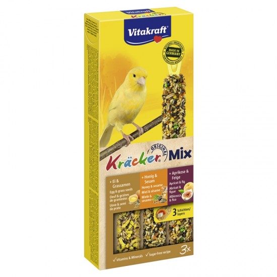 Λιχουδιά Πτηνών Vitakraft Kracker Καναρίνι Μέλι-Φρούτα-Αυγό 3τεμ Λιχουδιές