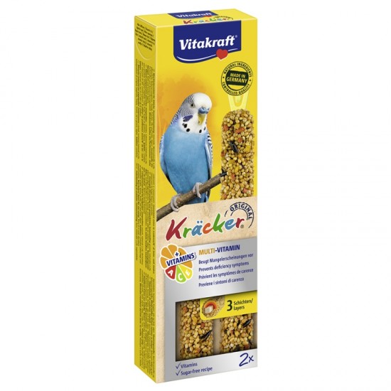 Λιχουδιά Πτηνών Vitakraft Kracker Παπαγαλάκι ACE-Vitamine 2τεμ Λιχουδιές