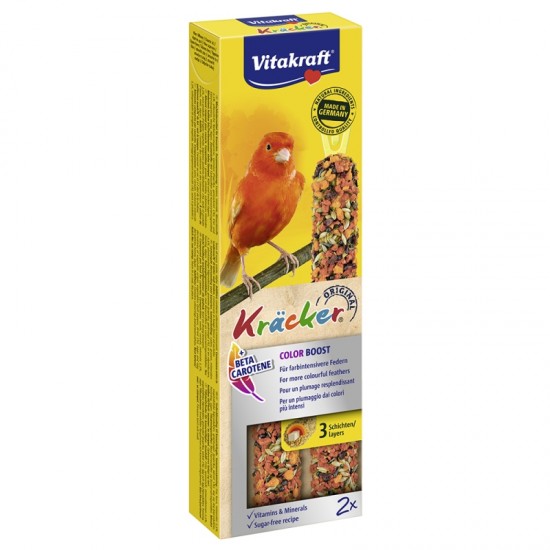 Λιχουδιά Πτηνών Vitakraft Kracker Καναρίνι Color Boost 2τεμ Λιχουδιές