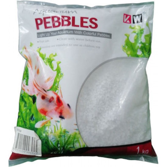 Υπόστρωμα Ενυδρείου Ai.M Aquarium Pebbles White 2-3mm 1kg Υποστρώματα-Χαλίκια