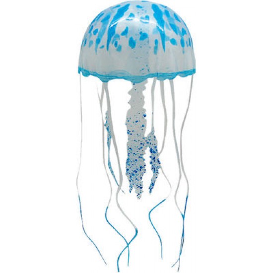 Διακόσμηση Ενυδρείου Φθορίζων με Βεντούζα Jelly Fish Medium Διάφορα Χρώματα 8x20cm (Tpster31386) Διακοσμητικά