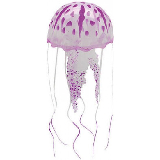 Διακόσμηση Ενυδρείου Φθορίζων με Βεντούζα Jelly Fish Mini Διάφορα Χρώματα 5x15cm  Διακοσμητικά